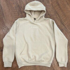 Womens Comfrt Hooded  Original Sweatshirt, bone, size Small